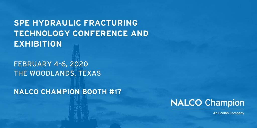 Nalco_Champion's tweet photo. See our Reservoir experts this week in The Woodlands, TX to hear about our latest #oilfield technologies. Booth 17 during @SPEtweets Hydraulic Fracturing Technology Conference: https://t.co/b1IC7wudYJ https://t.co/YXAL0Rttj0
