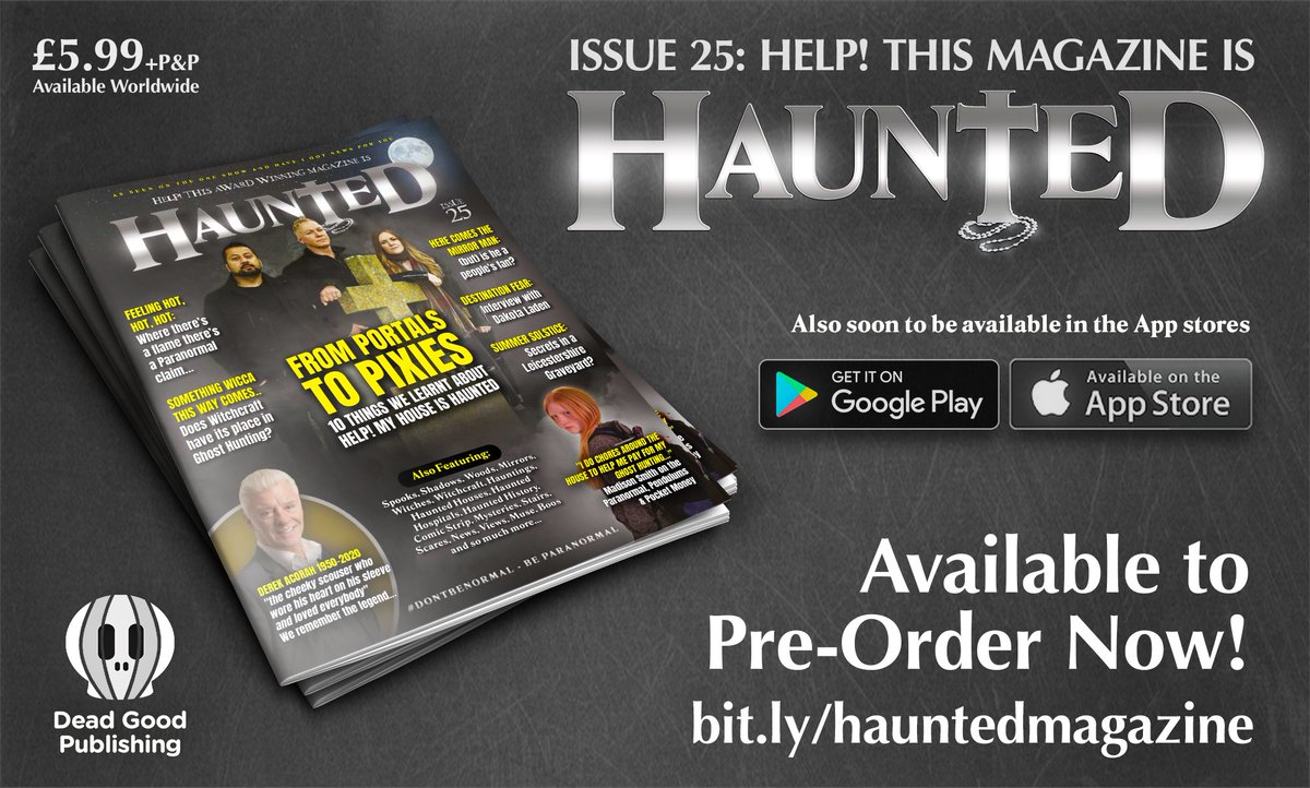 hauntedmagazine's tweet photo. And don't forget a % of each sale goes to @derek_acorah's favourite charity @PathfinderDogs ....

You can pre-order #HauntedMagazine #issue25 #haunted25 NOW by visiting https://t.co/ItKcn95NlR 

#DontBeNormal BE PARANORMAL!! https://t.co/eY66kibg5E