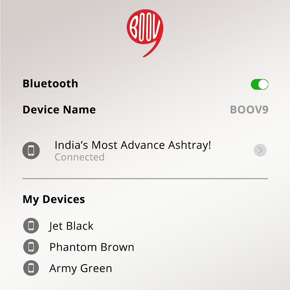 Have you #connectedto Boov9 Advance Ashtray? Jet Black, Phantom Brown or Army Green. Pick your device to pair up with us and say goodbye to smelly rooms.
.
.
#trendingformat #trendingnow #bluetoothconnection #connectivity #connectedtoyou #fragranceashtray #fragrancelover #boov9