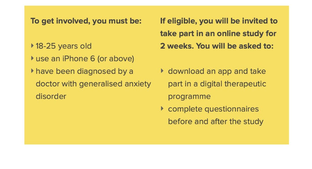 MHstudentstudy's tweet photo. We are conducting further research based on our previous findings. We are now looking to recruit both students &amp; non-students to take part in a follow-up study using content specifically designed for Generalised Anxiety Disorder (GAD). Find out more here: https://t.co/bz8YjiWQa5 https://t.co/PWND5D2NMy