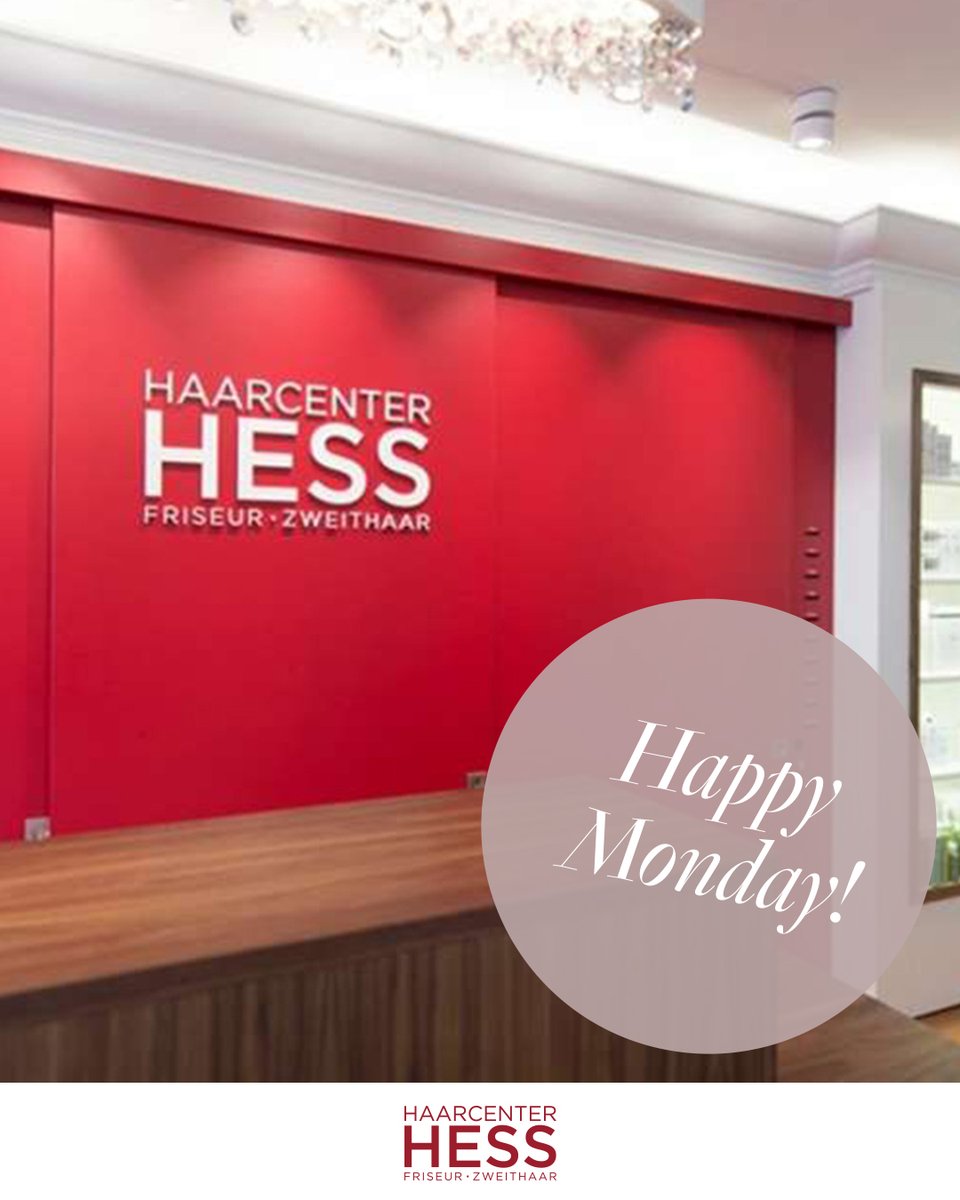 HaarcenterHess's tweet photo. #Happymonday! Wir wünschen euch einen guten Start in die neue Woche. Wir sind morgen wieder wie gewohnt ab 8:30 Uhr für euch da! Vielleicht sehen wir uns im Salon. 😉☺️ 
#montag #neuewoche #wochenstart #unsersalon #unserteam #haarcenter #haarcenterhess #friseurhess #hess https://t.co/2EfqPzfQx7