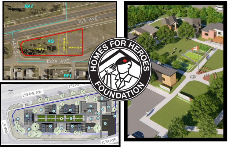 RichardAHaas's tweet photo. Excited to be a part of the #Evansdale #HomesForHeroes project in #YEG.  Future home to 18 tiny homes for at-risk #Veterans.  This is second of it's kind in #Canada, and will help reduce the 240 homeless Veterans currently living on #Edmonton streets.

#YPmerge #ECAbuildsYEG https://t.co/P0wSKnhWoC