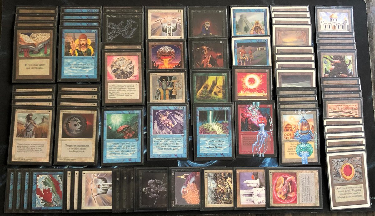 dfirthbard's tweet photo. Wrapping up our tour of the #oldschoolmtg Winter Derby Top 16 is this list from G. Siatkowski (USA, 1st seed). This particular version of The Deck has the kind of sideboard upon which a man could stake his entire reputation and legacy, officially, on the record, for all time. https://t.co/kSpB9gbeIA