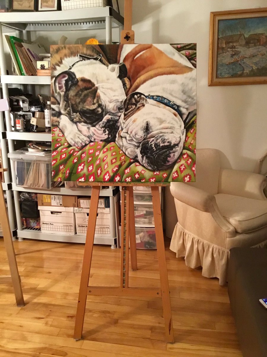 jayeport's tweet photo. Loved when they were in my studio!
             
Dreidel and Tiffany
Oil on Canvas 
28” x 30”
Montreal

#bulldogs
#englishbulldog
#englishbulldogs 
#bulldog

Etsy Page:
https://t.co/j30e0XmIdb 

Facebook Pet Commission Album
https://t.co/mE8vV6FIIU

https://t.co/IxY5ejU5bu https://t.co/I3lpCOCGCC