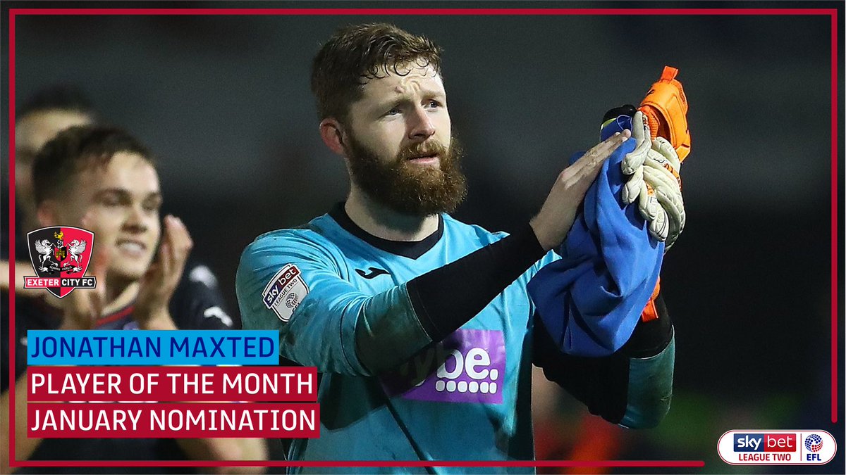 SkyBetLeagueTwo's tweet photo. The January nominations for the Sky Bet League Two Player of the Month Award are... 

@nickyadams10 - @ntfc
@Lukejephcott11 - @Only1Argyle
@jonnym_13 - @OfficialECFC
Ollie Palmer - @crawleytown

https://t.co/pURCK0HCdy

#EFL | #SkyBetLeagueTwo https://t.co/XOGJl5AH7u