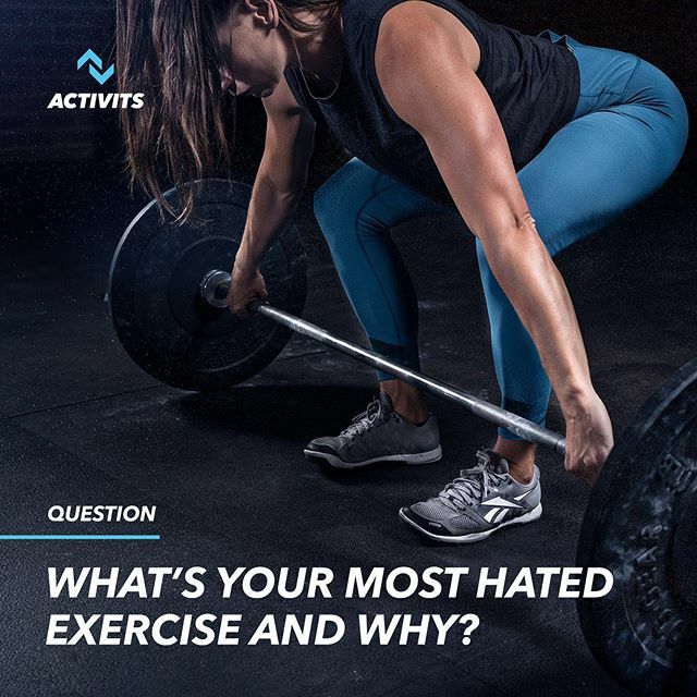 ActivitsN's tweet image. We all have our least favourite and even hated exercise, that we dread every time it's that day or up on the board as part of the workout. ⠀
⠀⠀
So let's find out once and for all what is the most hated of all exercises, please leave a comment below with your least favourite …
