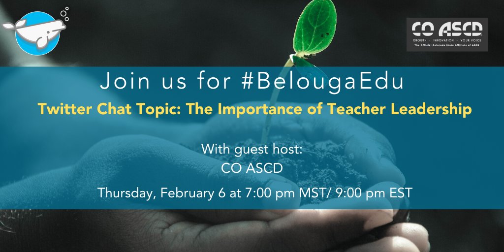 Belouga_'s tweet photo. Leadership is not just found at the administration level, but should be fostered throughout an entire school district.

Join us &amp; @COASCD this Thursday as we discuss the importance &amp; implementation of educational leadership #BelougaEdu #teacher #leadership #edcolochat #coedchat https://t.co/8hnVK0qUDj