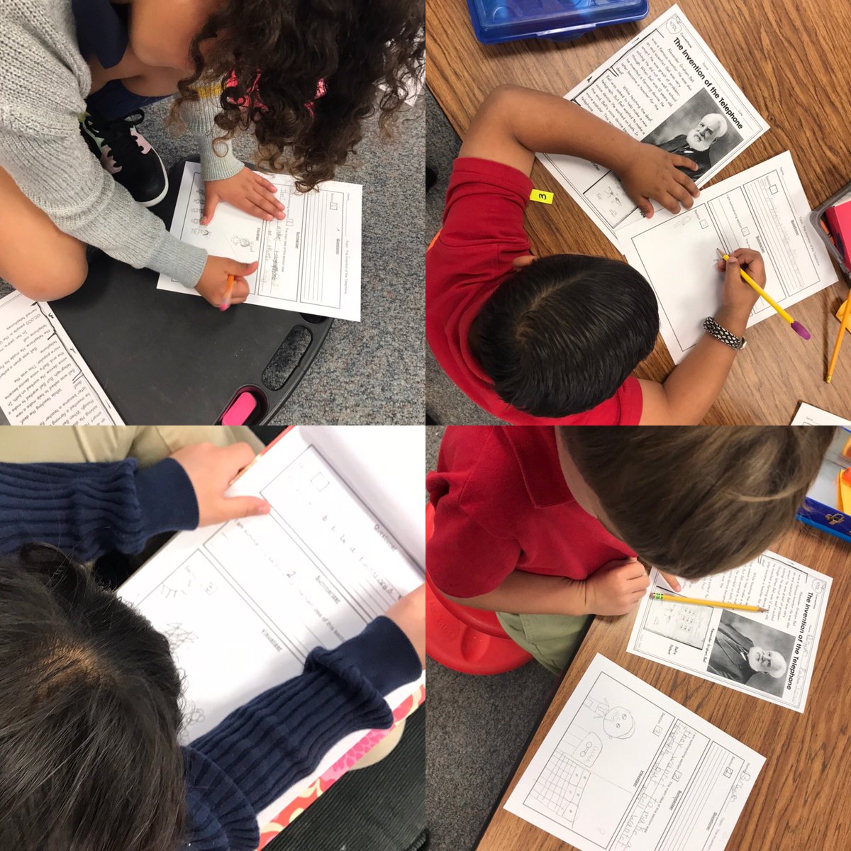 syd_sgarcia's tweet photo. Started our morning off with reciprocal teaching! They read a passage on Alexander Graham Bell, completed their job, and taught it to their group! @HaysSTEAMshines @ECISD_AVID4ALL @AVIDlady_odessa #shineAVID https://t.co/OgKqZQ39AU