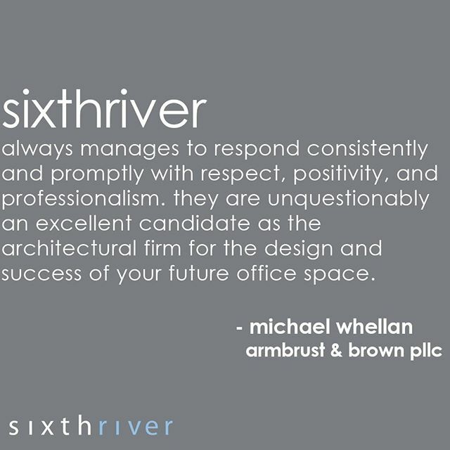 sixthriver's tweet image. At Sixthriver, we believe and profess ourselves as more than just a vendor to our clients. We strive to develop relationships that will last beyond just designing a space or a building; we build something that will make a lasting impact for the users and… ift.tt/2u6a57R