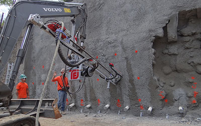 cgsgeotech's tweet photo. We typically install #SoilNails to reinforce retaining walls, slopes, slabs, and in excavation support. Learn more on our website. https://t.co/7wIWlvWpgO