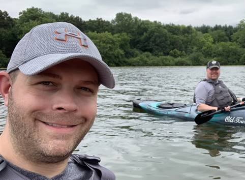 David, Supervisor, Coram CVS Speciality Infusion Services, along with his husband are trying out their new kayaks! #healthyselfie