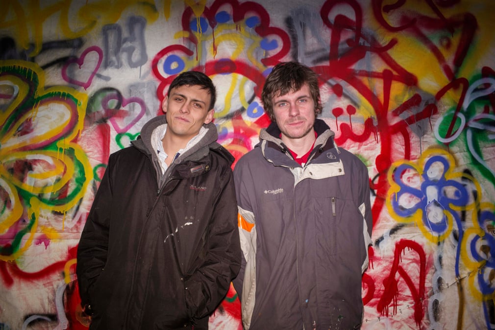 Joe Robertson and Joe Murphy, Founders of the Good Chance Theatre company. 📷 Sarah Lee for The Guardian.