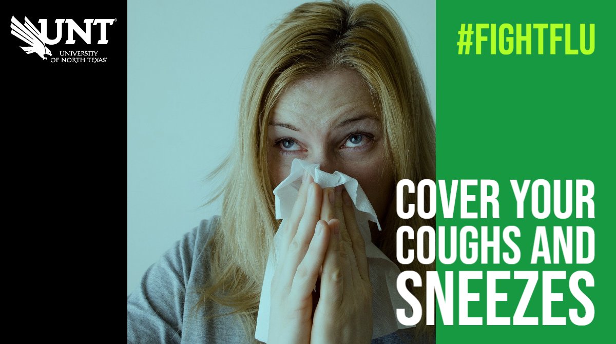 Cover your coughs and sneezes. Person blowing their nose into a tissue.