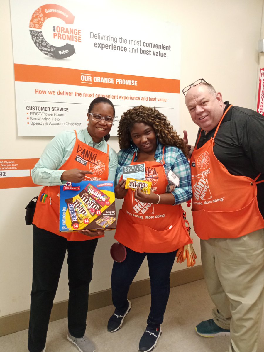 Shereka delivering the Orange Promise. Customer commenting " She took me to all the items I needed and answered all her questions" way to go!!  #skillmanstrong