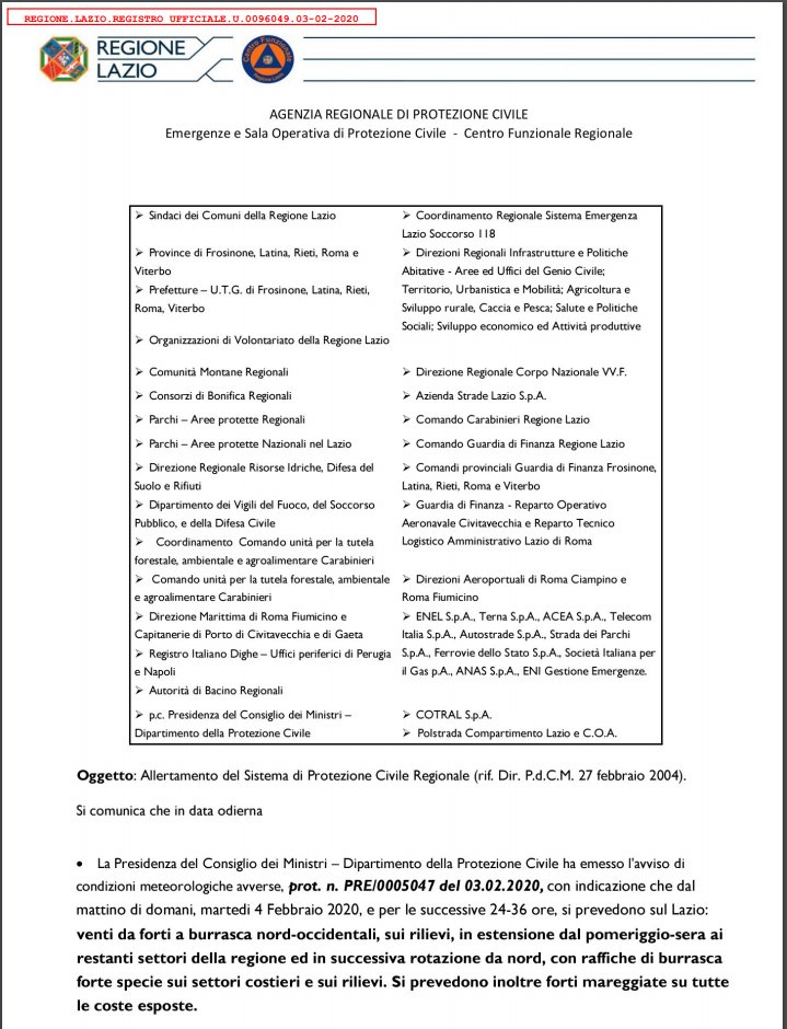 ⚠⛈🌊 #REGIONELAZIO #PROTEZIONECIVILE #ALLERTA #METEO  Dalla mattina di domani e per le successive 24/36 ore previsti venti forti, raffiche di burrasca sui rilievi montuosi e mareggiate lungo le coste.
