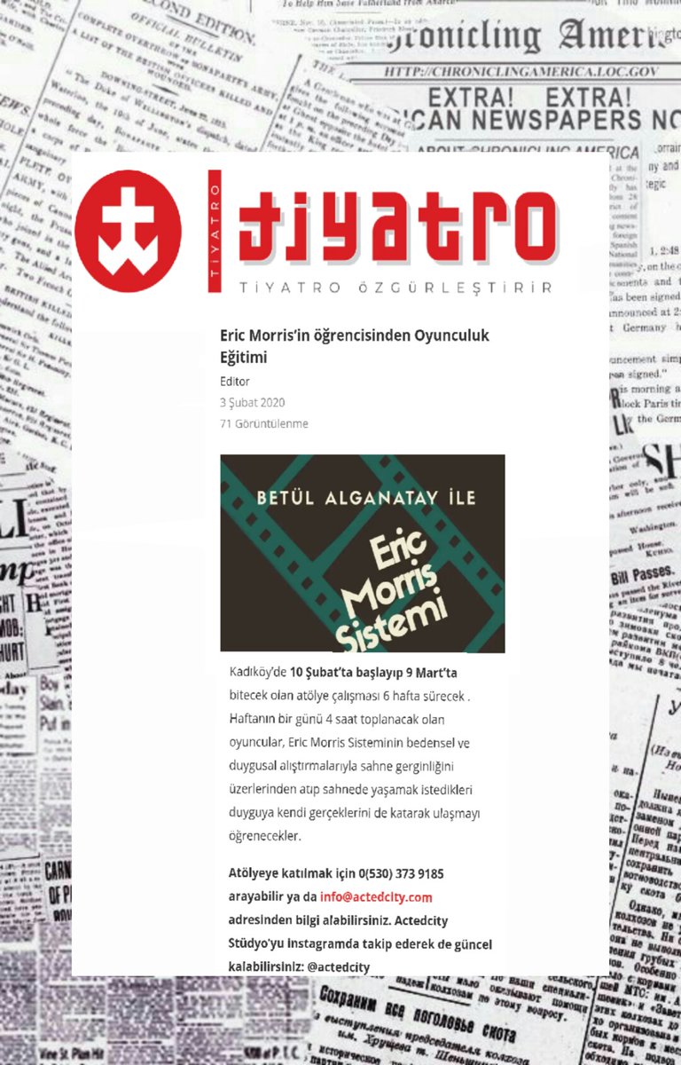 actedcity's tweet image. tiyatrodergisi.com.tr/eric-morrisin-…