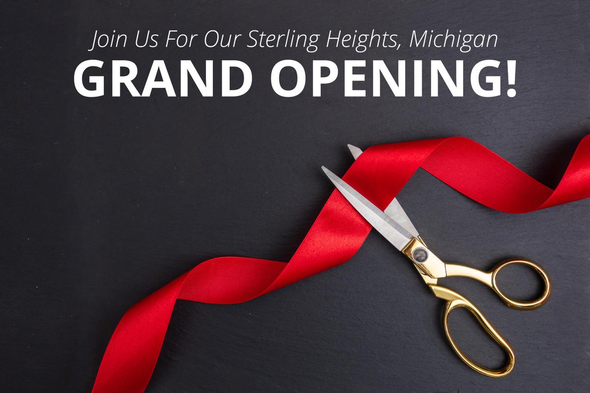 Qualified Staffing Grand Opening Event invite for new Sterling Heights, Michigan location. 