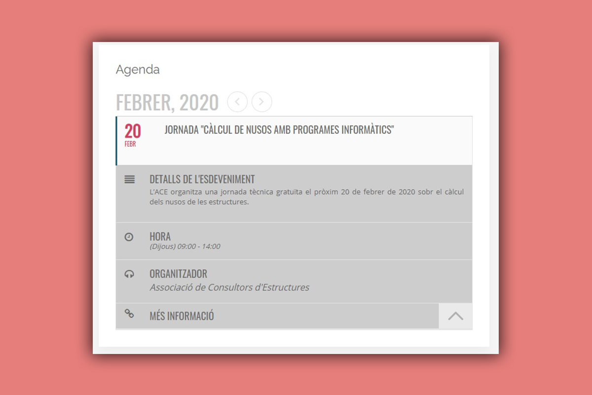 Con_Estructures's tweet image. 🤔 Sabies que...? Al web de l'ACE trobeu un munt de recursos que guarden relació amb la professió del càlcul d'estructures, així com una agenda on s'indiquen diverses activitats i jornades d'interès. Coneix l'apartat "agenda" 👉 aceweb.cat/agenda/ #estructures #ACE #agenda