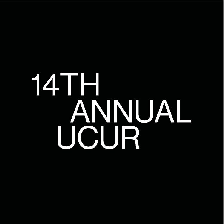 14th Annual UCUR in white on a solid black background. 