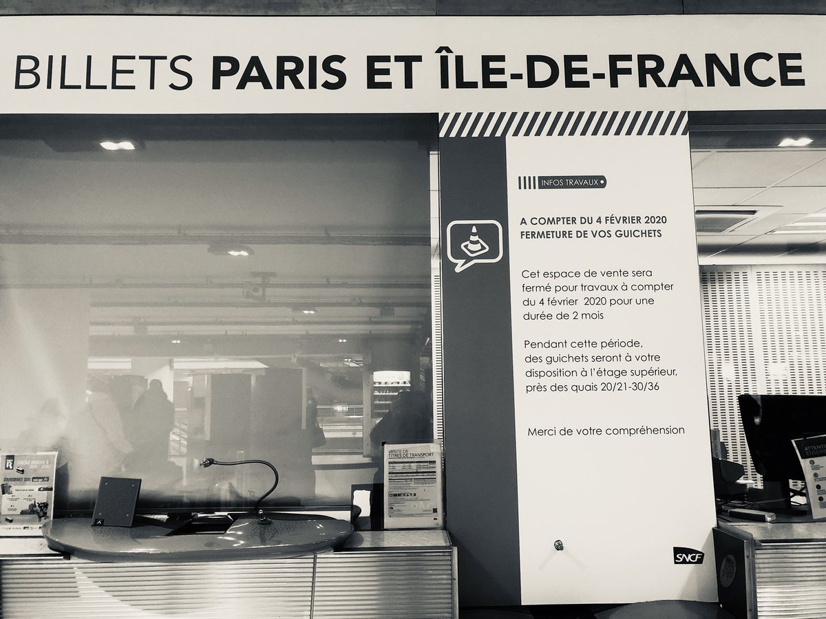 J-1 avant la fermeture de l’espace de vente , situé en zone de correspondance avec les lignes 4 &amp; 5 et le RER E 🗓 RDV 2 mois pour vous dévoiler les nouveaux guichets