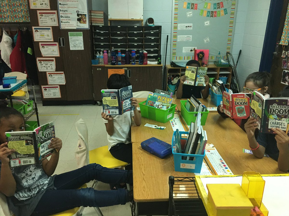 CantlebarysCubs's tweet photo. I looked up and my entire class was reading a book about Alexander Bopp and his monsters. They all have book bins filled with books, but they all chose to read the exact same series to look for word play. Thanks for the great series, @troycummings!! @WESWildcat @ElizabethSapp4 https://t.co/PFDRqieuXE