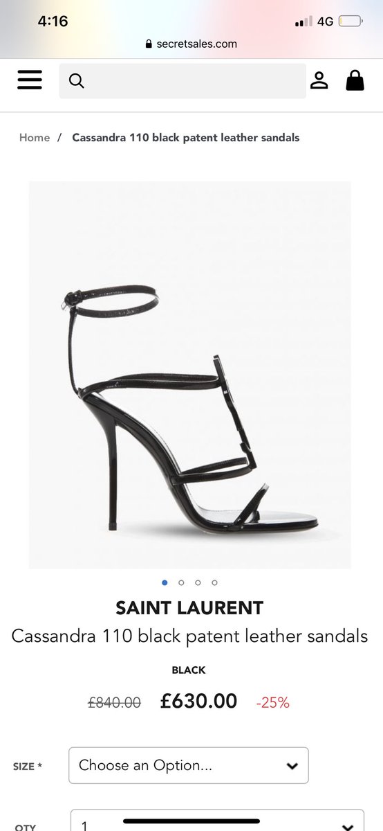 CaraWalker95's tweet image. New life hack is secret sales. Completely legit, it’s basically like txmaxx. A lot of it is ex display items. I had been after these heels for over a year & a client told me they were on this website on sale AND had a 30% off code. They do balenciaga, Gucci fendi, prada ect!