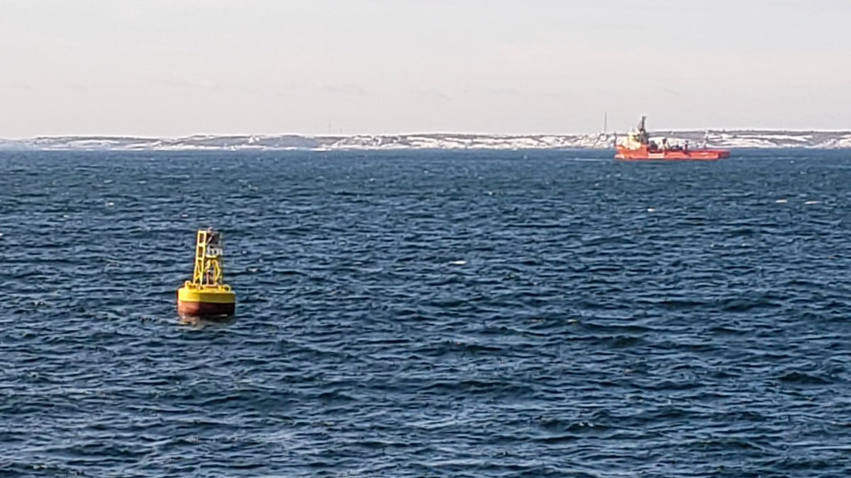 GooseBayCO_11's tweet photo. Murphy's Maritime Law: if you have to operate in a specific spot in the ocean, then the only other vessel within 25nm will also be operating in that same spot...
Our sea-neighbour today was #AtlanticCondor, as they were conducting ROV ops (cool!).
#BusyDayInTheBigHarbour https://t.co/4TTuES2vfa