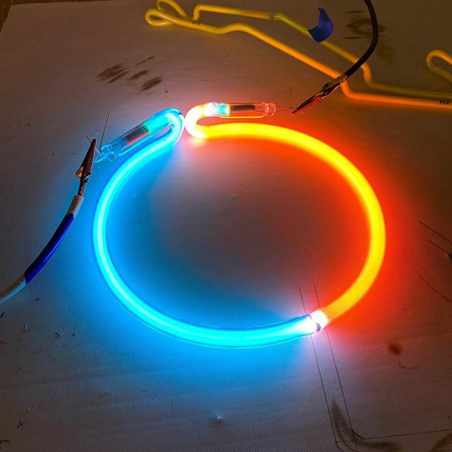 Random_Neon's tweet photo. Neoruby processed blue and clear pb process blue. #colorcheck https://t.co/0XlzOm6pXB https://t.co/J9BF8AufIy