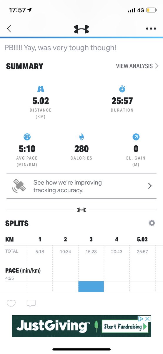 Ponky100's tweet photo. Proud of myself, lowest time yet! @IanLilley10 you’ve got competition 😉 https://t.co/scLZwAuXl4