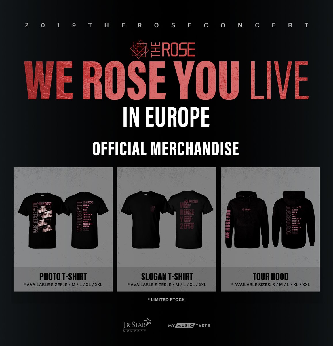 _mymusictaste's tweet photo. Did you miss the MD sales during #TheRose's most recent tour in Europe? We got you covered #BlackRoses 🌹 

We Rose You Live in Europe Official MD is now available online until Feb. 21st 🙋 

More info 🖇️ https://t.co/VwEGJvw4rF

#MyMusicTaste #TheRoseinEurope #WeRoseYou https://t.co/nW9Ey1RjYp