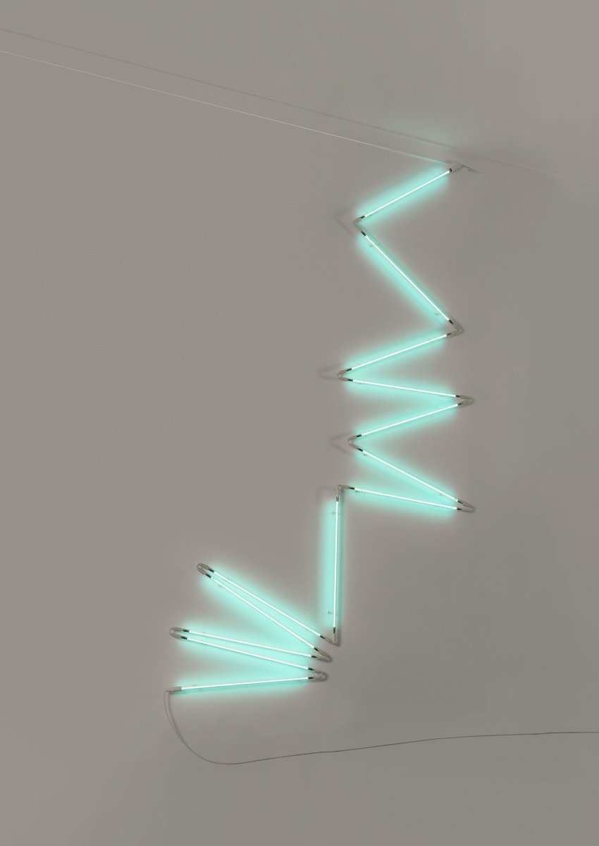 Neon sculpture and installation by multidisciplinary French artist François Morellet, 1990s-2010s