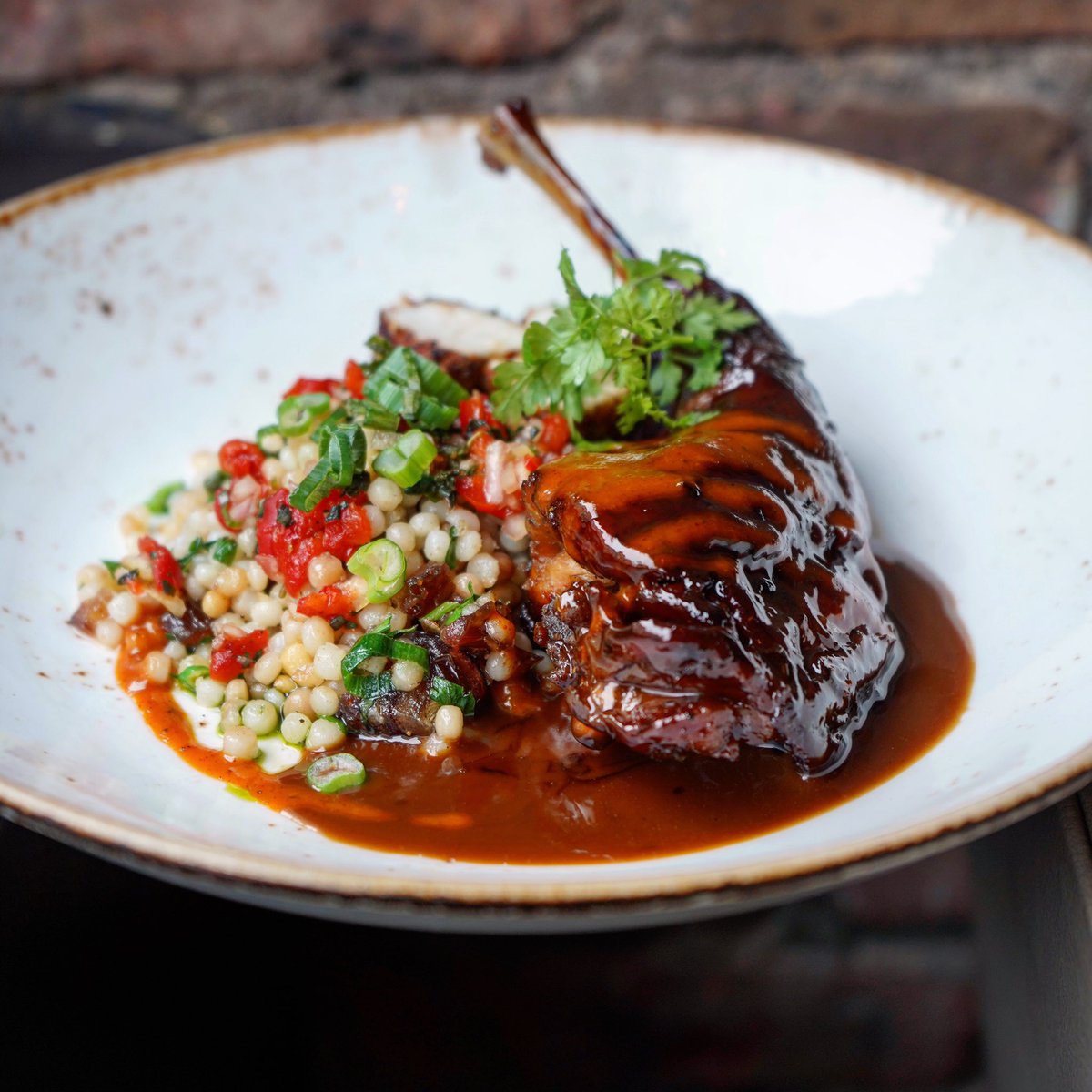 ⭐️ NEW ⭐️ Our much-loved Rabbit entree has a new look for 2020 😻 ... with Piri Piri, Cous Cous + Dates.