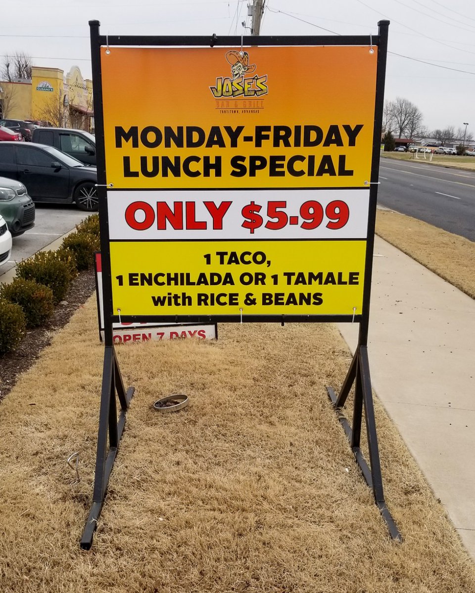 Olé for Jose's Bar & Grill​ #signstudio #notjustsigns #completevisualmarketing #yoursignsource #signmonkeys #signshop #nwasigns #wevegotyourback #tontitown #tontitownar #oleforjoses #josesbarandgrill #josesspringdale #joses #lunchspecial