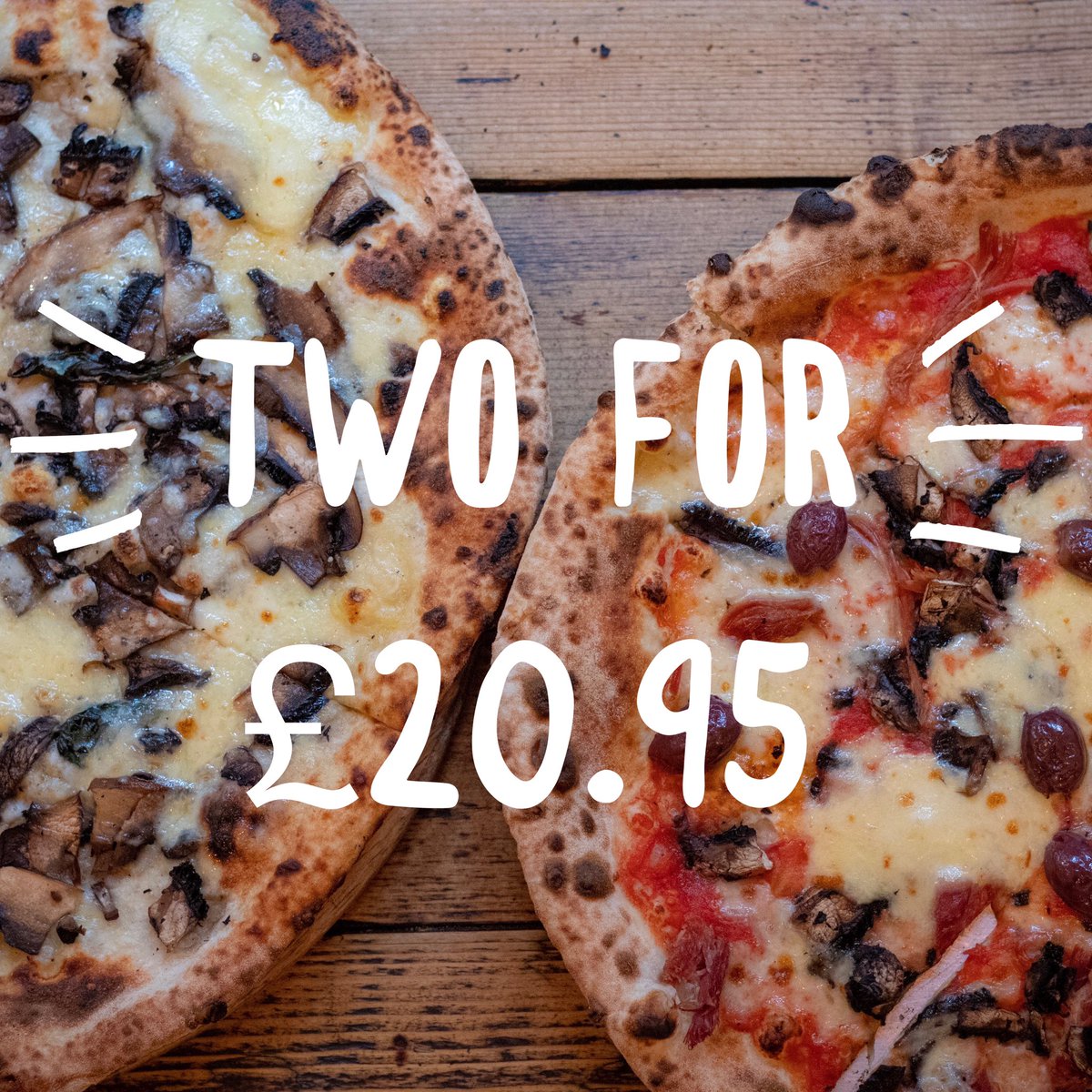 doughedinburgh's tweet photo. Two 14" Pizzas Only £20.95 Every Mon-Wed at Dough!

Order Online: https://t.co/YMZwmmRCoO https://t.co/uBZT6e16AI