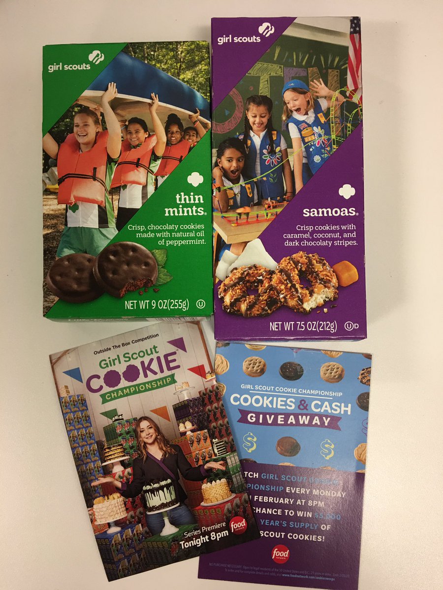 BellaMeteor's tweet photo. Thank you for the cookies!! 🤤❤️ @gofooji @FoodNetwork #girlscoutcookiechampionship https://t.co/vSXXXH9yJh