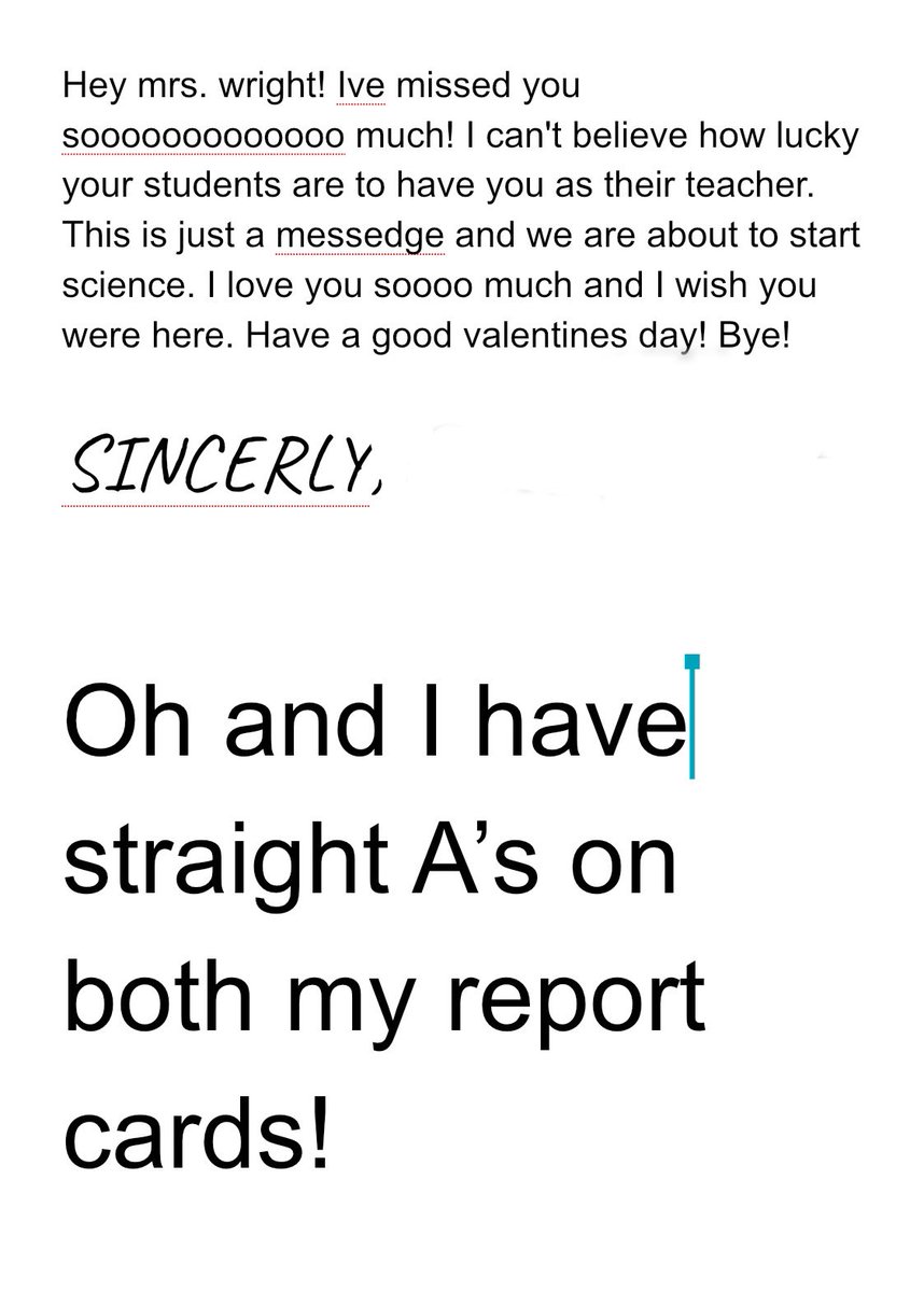 blwright2nd's tweet image. You know you have done something right when a former student at a previous school sends you this!