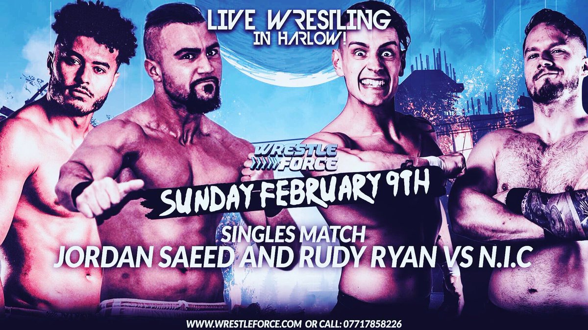 The N.I.C are back in action at WrestleForce this weekend!

On Sunday in Harlow they face the team of Jordan Saeed and Rudy Ryan! 

Doors: 3:30 PM 
Show starts at 4 PM 
Paringdon Sports Club!

wrestleforce.com