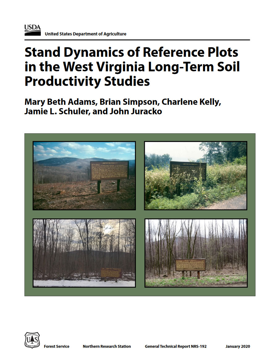 Cover image of report: Stand dynamics of reference plots in the West Virginia long-term soil productivity studies