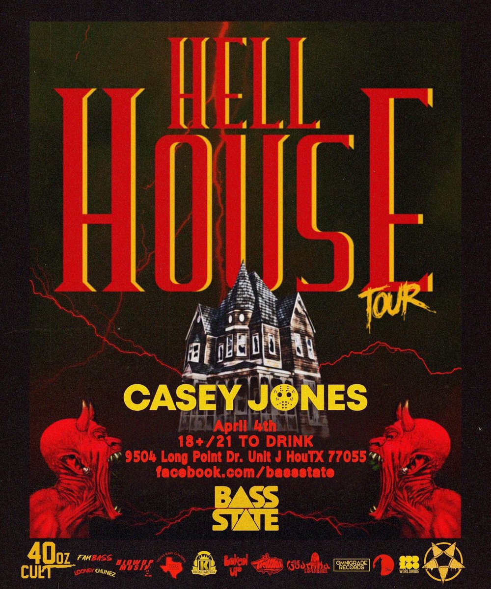 FamBass1's tweet photo. All Hellโs bout to break loose @ the Hell House Tour๐ We want all yโall bad ass demons to get wild with us @ this dope ass party goin on w/ @BassStateHTX ๐๐ฝ๐ค๐ฝโ ๏ธ๐ฅ
#BassState #FamBASS https://t.co/mRzL9ZQ1bx
