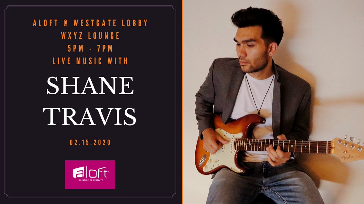 AloftWestgate's tweet photo. Make the most of your #ValentinesDay weekend at #WXYZLounge. Enjoy drinks, good vibes and music with Shane Travis from 5pm-7pm! https://t.co/9w8kOSGyfr