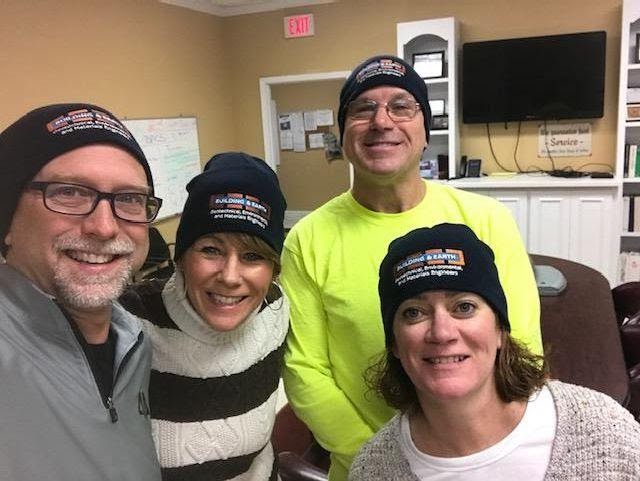 We’re ready for any cold weather on the way! Building &amp; Earth beanies have arrived at our offices, and they are a big hit. Pictured: A few models from our Raleigh office. #coldweathergear #jobsitegear #BuildingandEarth