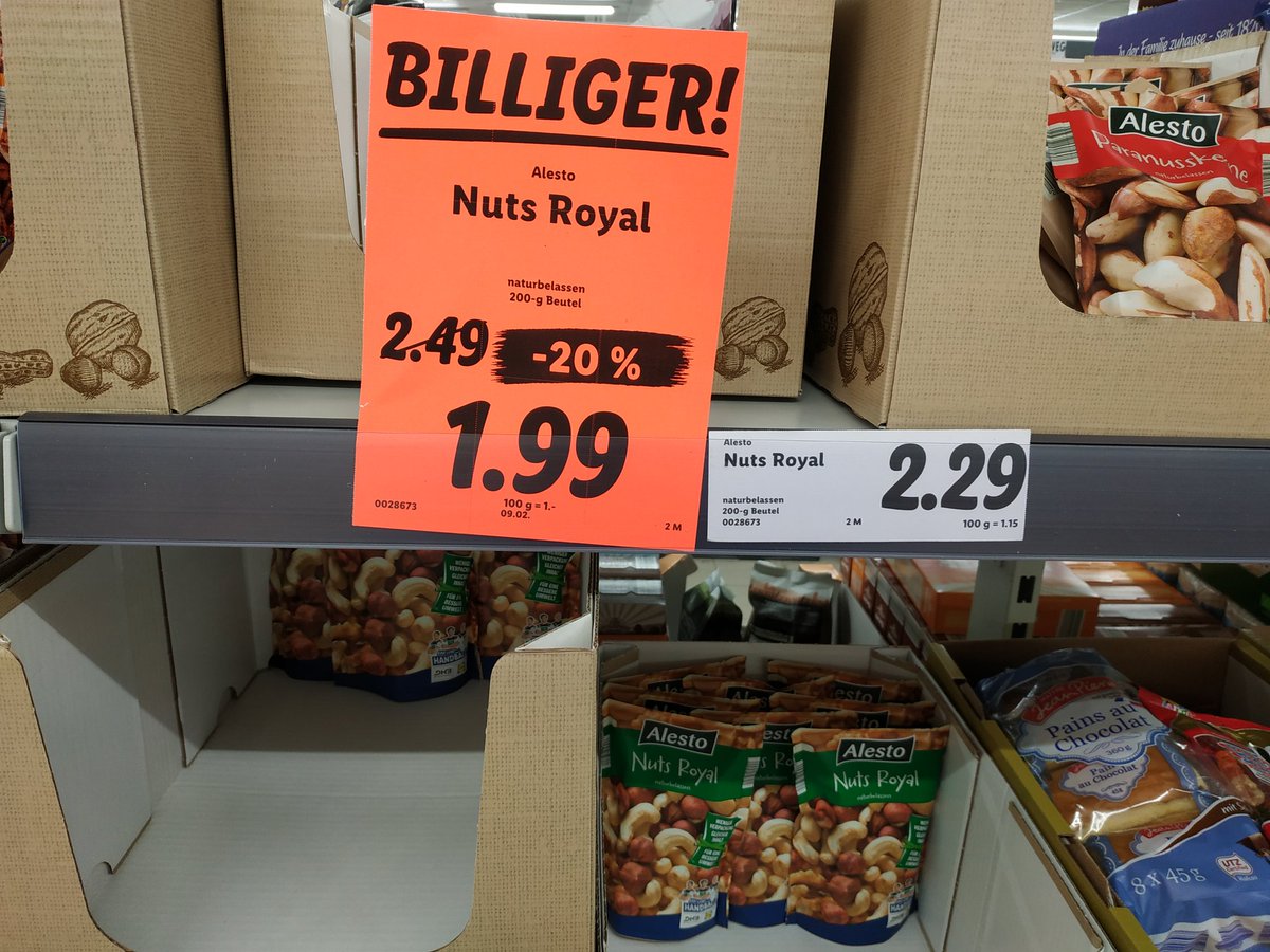 dlang1970's tweet photo. Hallo @lidl - verarschen kann ich mich alleine ...trotzdem danke für die 30cent Ersparnis ...😀 #nixteuer nur mit Beschiss? https://t.co/MUfCbeqbhd