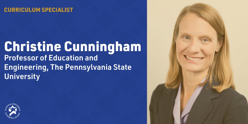 Curriculum specialist Christine Cunningham. Professor of Education and Engineering, The Pennsylvania State University