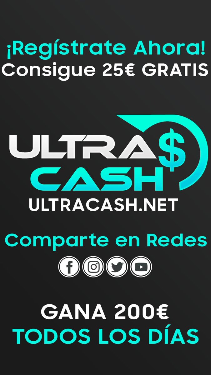 juan_mooya's tweet photo. Te invito a unirte a Ultra Cash, es una página que te permite ganar dinero con las redes sociales. ¡Yo he ganado por el momento 59.00€ y tú también puedes conseguir dinero! Regístrate hoy para conseguir un bonificación gratis de 25€ https://t.co/245h6NGkCF https://t.co/GHJt1qpvqV