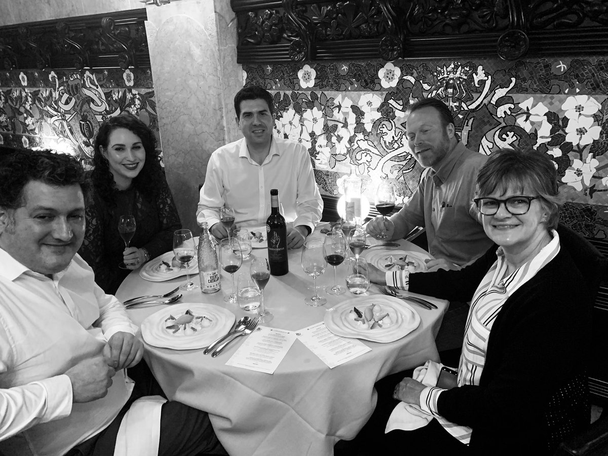 Fab evening at with <a href="/BodegasTaron/">BodegasTaron</a> being thoroughly spoilt at <a href="/FondaEspanya/">Fonda España</a>! The food, the company and of course, the wines *cough*pantocrator*cough* were all fantastic! Thanks for a brilliant evening all! 🍾🍷