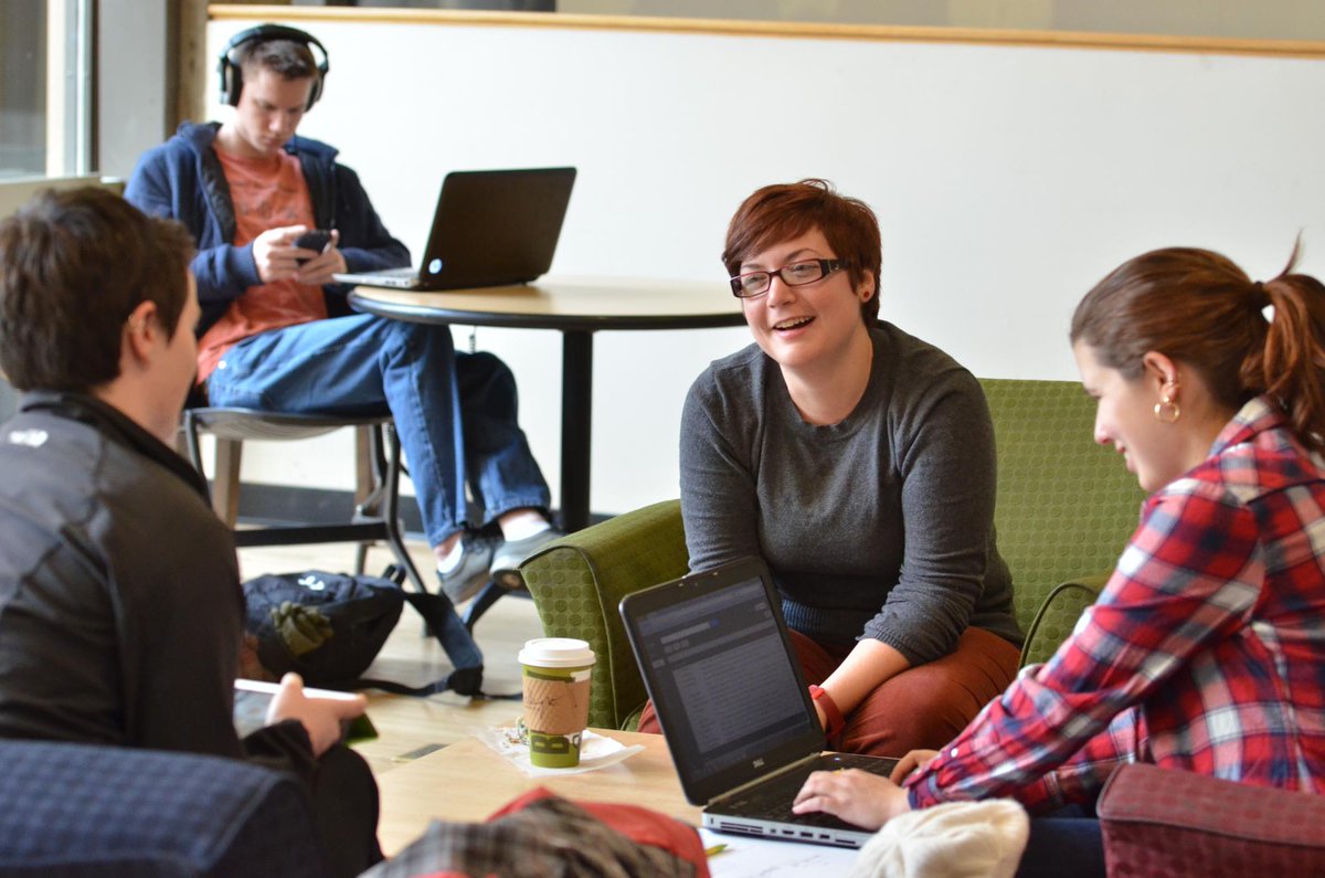 Students studying in group