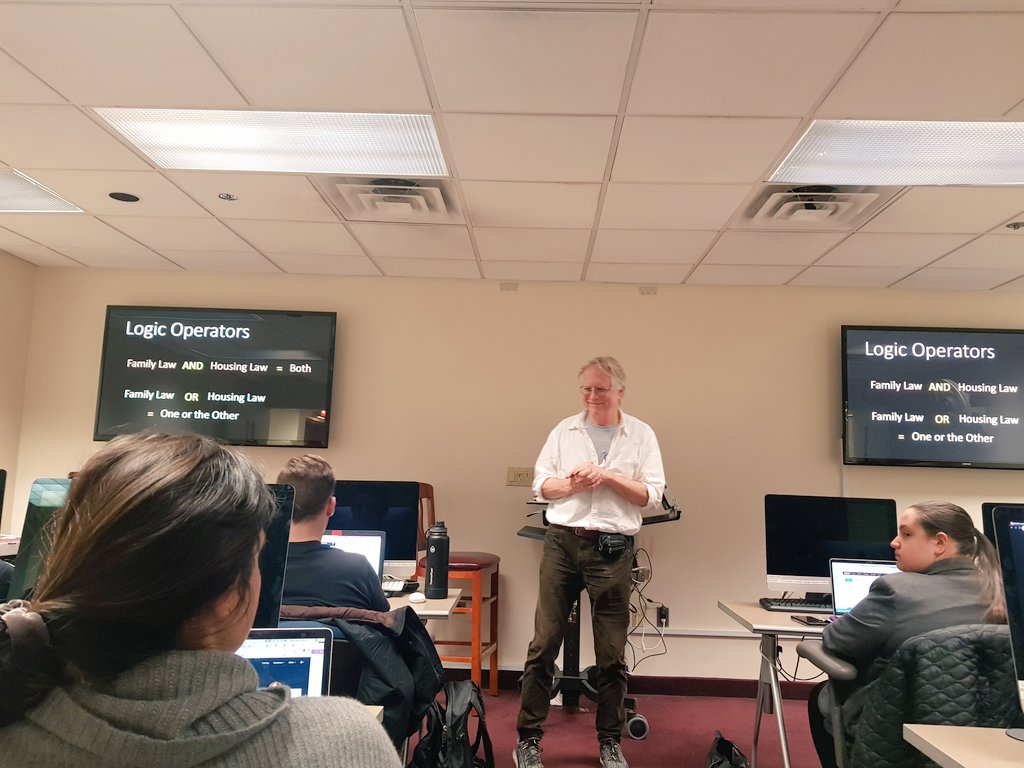 Coding for Lawyers happening now!
Moved down to the computer lab !