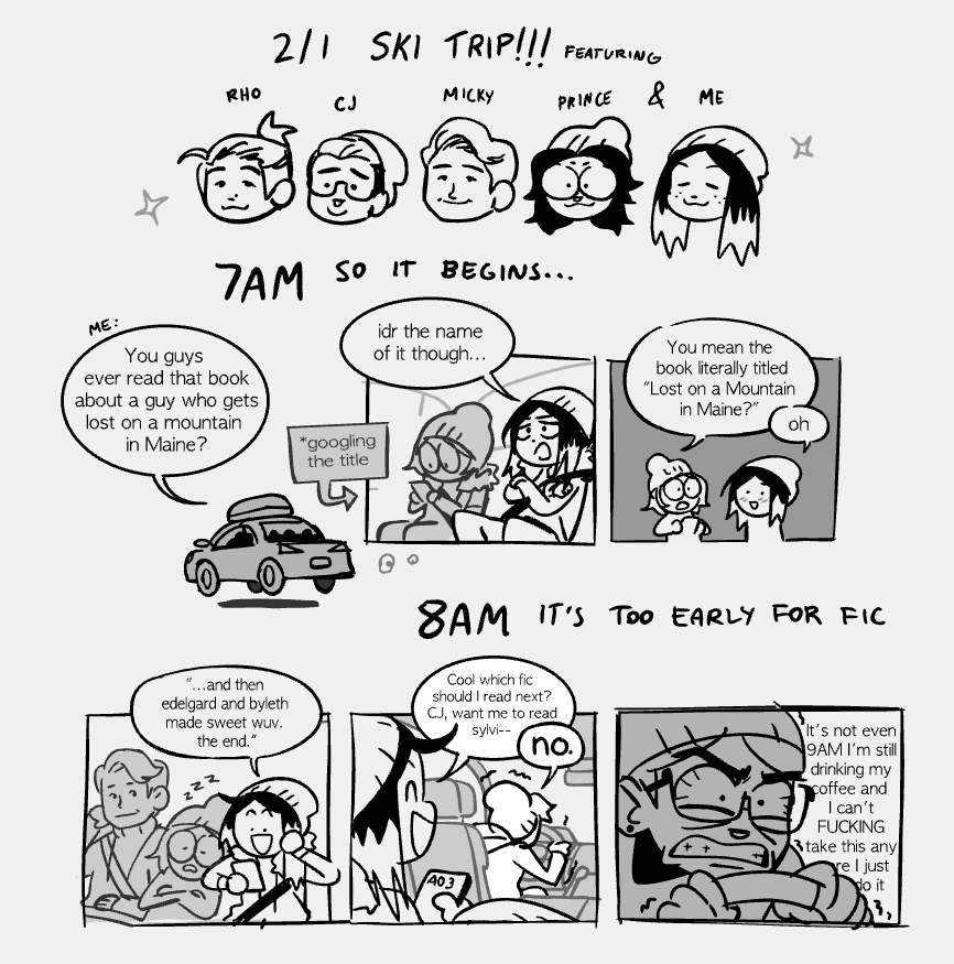 not TRUE hourlies, but some highlights from the ski trip that my friends and I took saturday! 