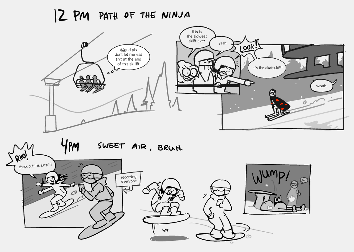 not TRUE hourlies, but some highlights from the ski trip that my friends and I took saturday! 