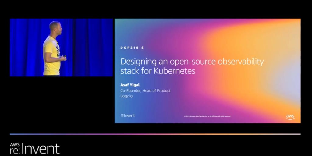 screenshot of video Designing an open-source observability stack for Kubernetes (DOP218-S).